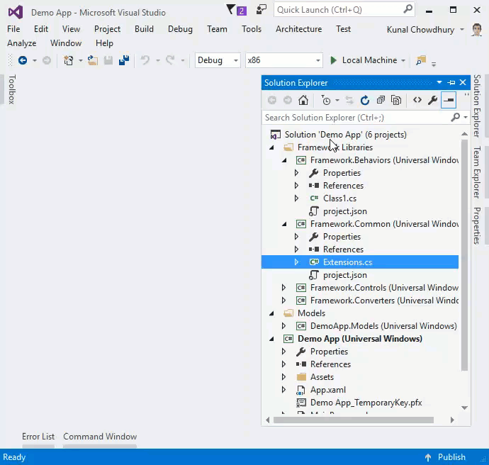 How to scope to a project or folder inside Visual Studio? (www.kunal-chowdhury.com)