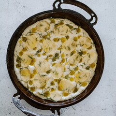 Potato, Rosemary and Garlic Oil Focaccia