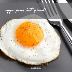 How to fry eggs in seasoned iron