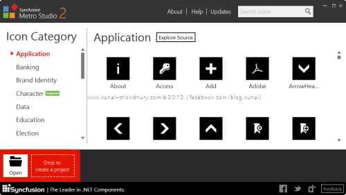 1. Syncfusion Metro Studio 2 - Icons Set