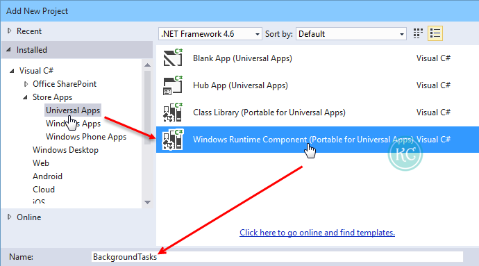 2. Create new Windows Runtime Component