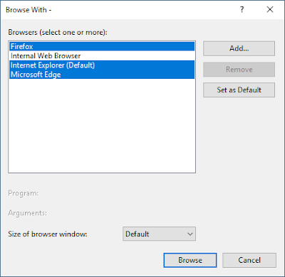 Set multiple default browsers