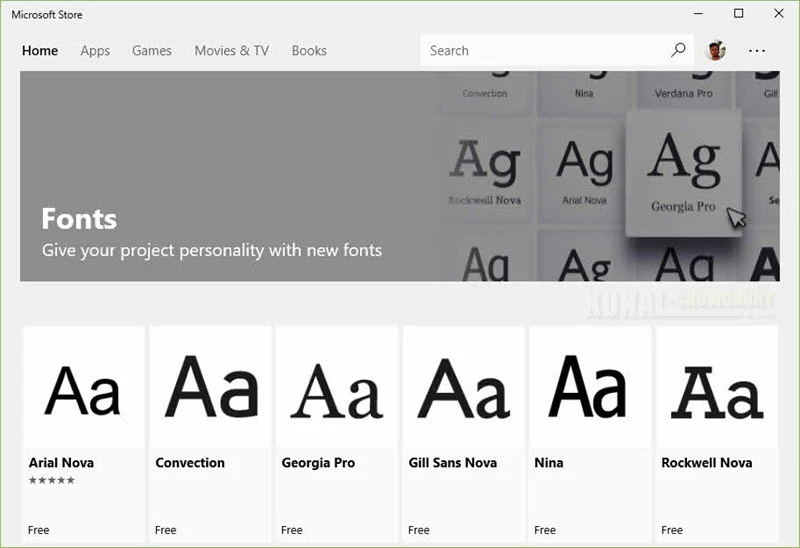 Windows 10 preview build 17083 brings a new 'Fonts' settings page