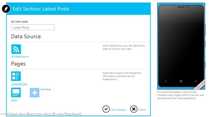 6. Configure the RSS DataSource