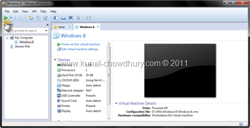 9. Click Run to Boot the VM