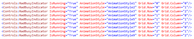Added RadBusyIndicator control with various Animation Style