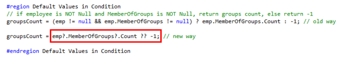 C# 6.0 - Default Values in Conditions (www.kunal-chowdhury.com)