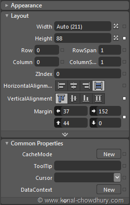 Categorization of Properties in Blend