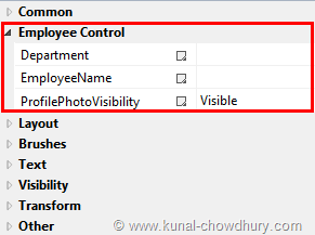 Categorized Properties into Employee Control Group