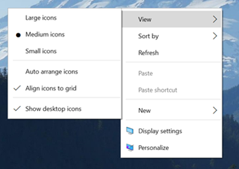 Context Menu in Windows 10 build 10532