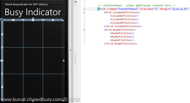 Create the UI by splitting the Grid into multiple Rows and Columns