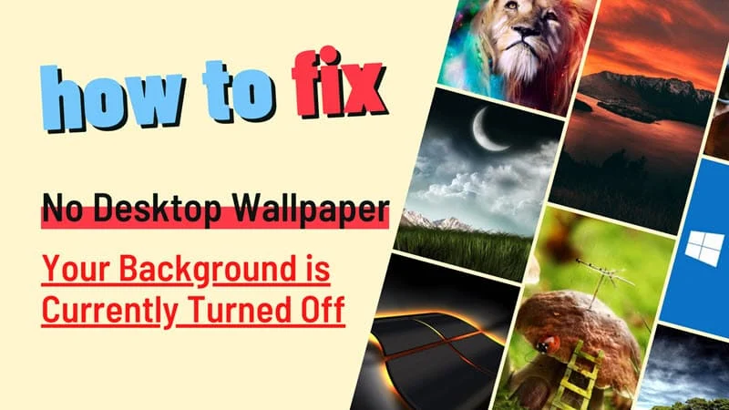 Windows 10 desktop background is currently turned off or no desktop image error