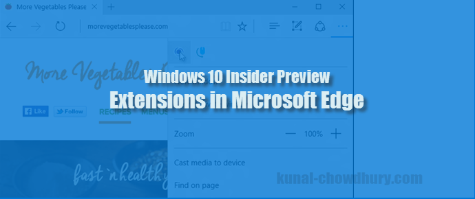 Extensions in Microsoft Edge (www.kunal-chowdhury.com)