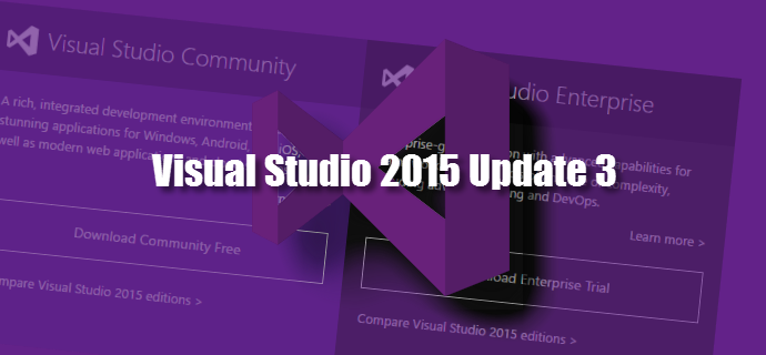 Microsoft released Visual Studio 2015 Update 3 Patch (KB3165756, 14.0.25424.0)