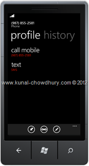 Screenshot 5 : How to Save Phone Number in WP7 using the SavePhoneNumberTask?