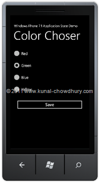 Color Choser UI (WP7 Application State Management Demo)