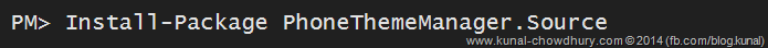 Install ThemeManager library source from NuGet Package Manager
