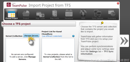 Manage TFS Servers in TeamPulse