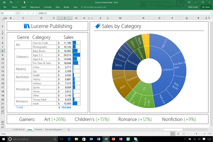 Microsoft Office 2016 - Powerful and easy Excel interface