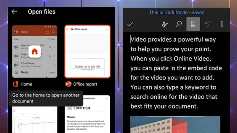 Microsoft Office Build 16.0.14701 adds Eagle Eye View, Dark Mode