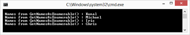 Output of yield return when Count() called