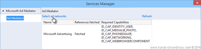 Select Ad Networks from AdMediator Services (www.kunal-chowdhury.com)