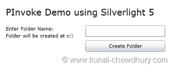 Silverlight 5 RC - PInvoke Demo - Step 1