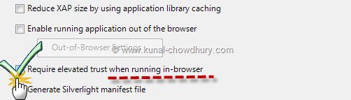 Silverlight 5 OOB Settings Demo - Elevated Trust running Inside-Browser