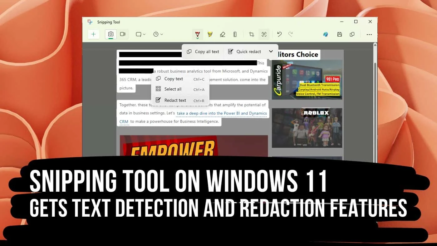 Windows 11 Snipping Tool: A Deep Dive into New Text Actions & Integration Features