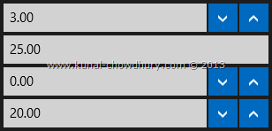 Telerik's RadNumericBox Demo for Windows 8 XAML (2013.Q2)