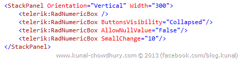 Telerik's RadNumericBox for Windows 8 XAML (2013.Q2)