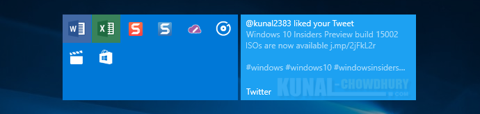 Wide sized grouped tile on Windows 10 Creators Update (www.kunal-chowdhury.com)