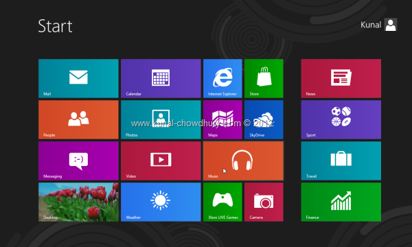 Win 8 Installation Experience - Start Screen