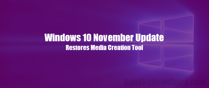 Windows 10 November Update (www.kunal-chowdhury.com)