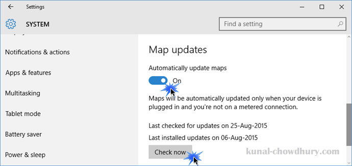 Windows 10 Offline Maps - Map updates (www.kunal-chowdhury.com)