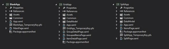 Windows Store Various Project Structure