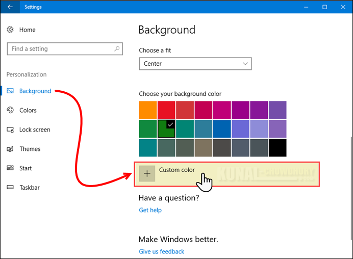 How to set custom colors in Windows 10 Creators Update? (www.kunal-chowdhury.com)