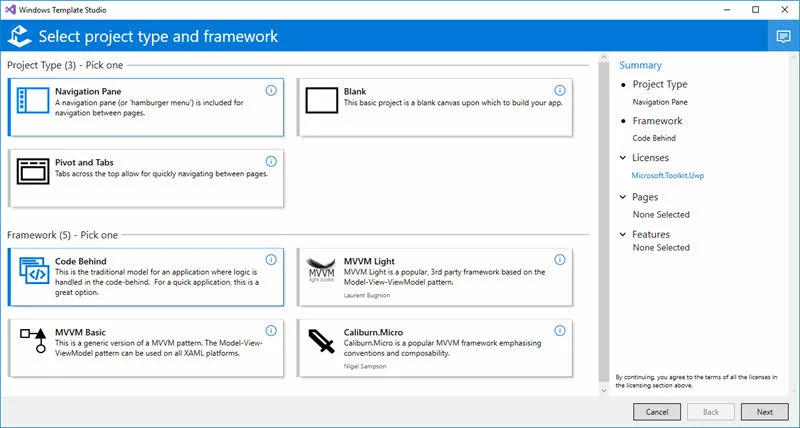 Windows Template Studio version 1.7 is now available