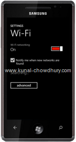 WP7 Settings Page - WiFi