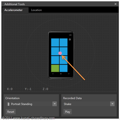 WP7.1 Demo - Accelerometer Tool