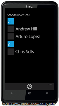 WP7.1 Demo - Address Chooser Application