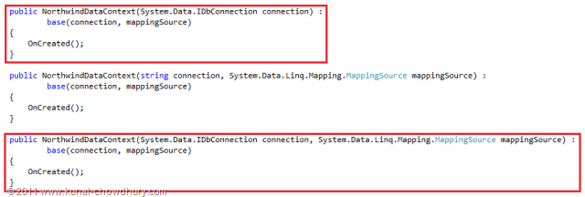 WP7.1 LocalDBDemo - Make NorthwindDataContext class Compatible