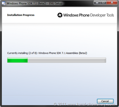 WP7.1 Mango SDK Beta 2 Installation Screen 11