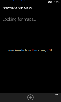 Loading the list of downloaded maps in Windows Phone 8