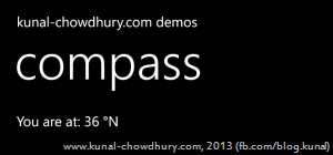 Windows Phone Compass Demo